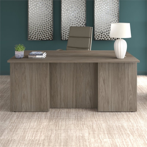 Office 500 72W x 36D Executive Desk in Modern Hickory - Engineered Wood