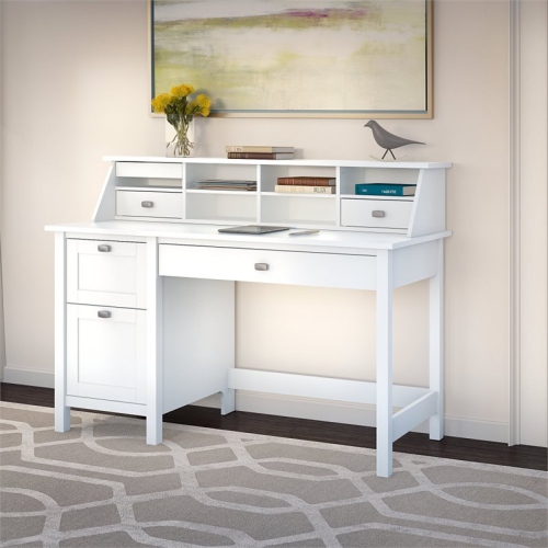 Scranton & Co Computer Desk with 2 Drawer Pedestal and Organizer