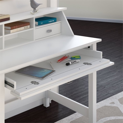 Scranton & Co Computer Desk with 2 Drawer Pedestal and Organizer