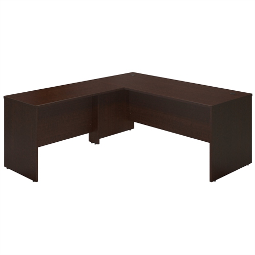 Bush Business Furniture Series C Elite 72W x 30D Desk Shell with 48W Return in Mocha Cherry