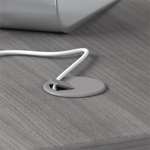 Studio C 60W x 24D Credenza Desk in Platinum Gray - Engineered Wood