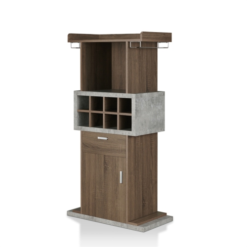 Bowery Hill Modern Wood Multi-Storage Buffet in Chestnut Brown