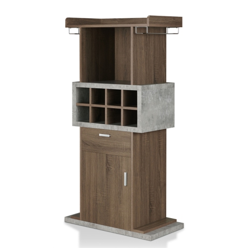 Bowery Hill Modern Wood Multi-Storage Buffet in Chestnut Brown