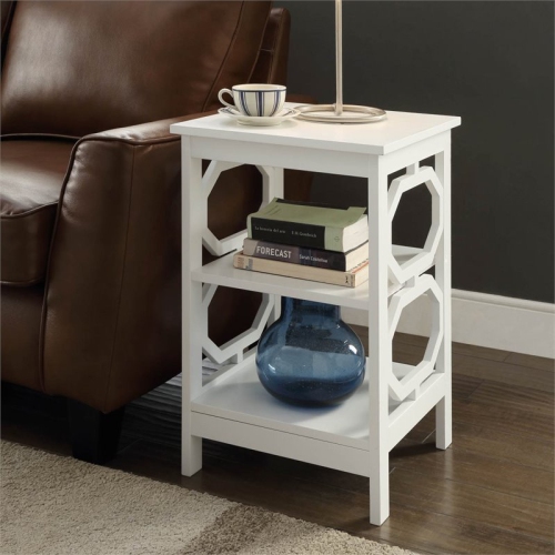 PEMBERLY ROW  Square End Table In Wood Finish In White