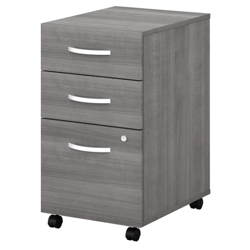 BBF Studio C 3 Drawer Mobile File Cabinet In Platinum Gray - Engineered Wood Love The Filing Cabinets