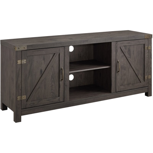 WALKER Modern Farmhouse Double Barn Door Tv Stand for Tvs Up to 65" In Sable We looked at similar stands in a furniture store and they were more than 3 times the price of this one