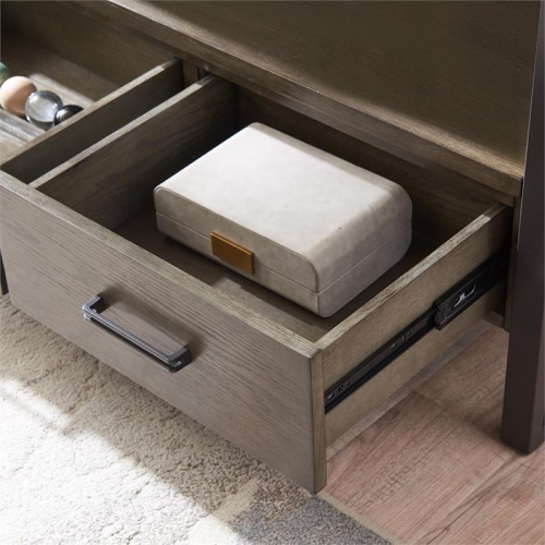 Bowery Hill Contemporary TV Stand For 65" TV's in Smoke and Gunmetal Gray