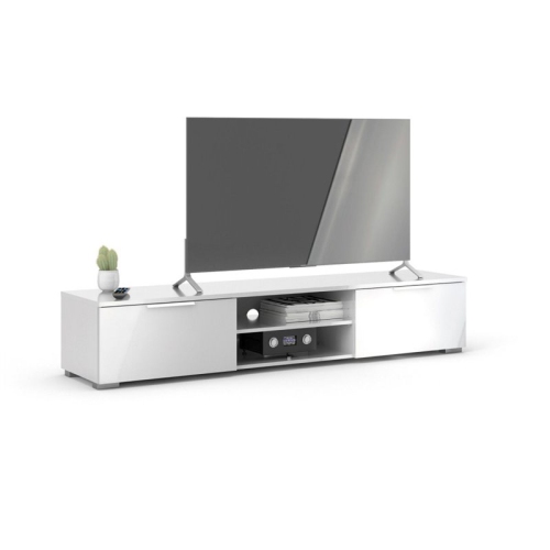 Tvilum Canada 2 Piece Set with 68" TV Stand and 6 Drawer Dresser in White Gloss