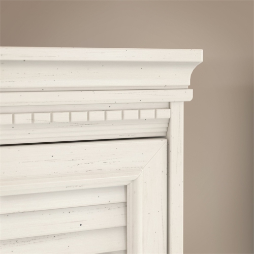 Scranton & Co L Shaped Desk with Hutch in Antique White