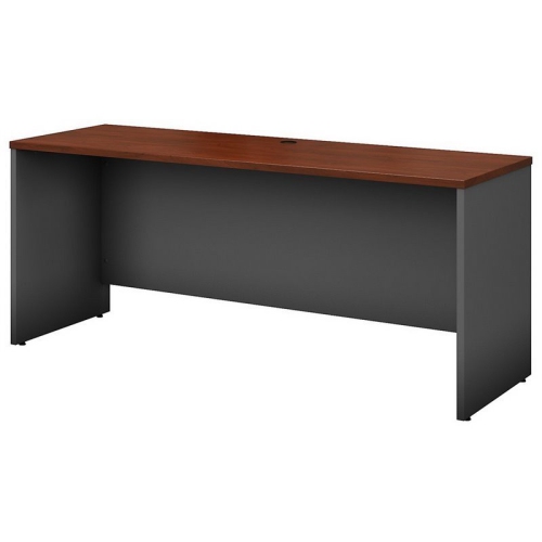 Kingfisher Lane 72" Corner Credenza Computer Desk in Hansen Cherry