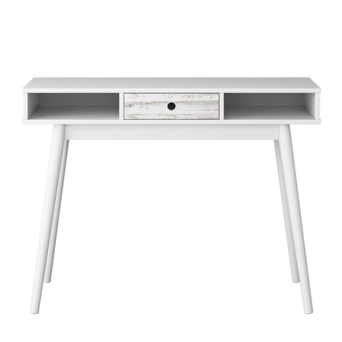 CORLIVING CANADA  Corliving Acerra Wood Grain Entryway Table In White