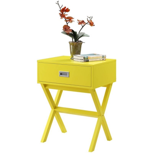 Pemberly Row One-Drawer End Table in Yellow Wood