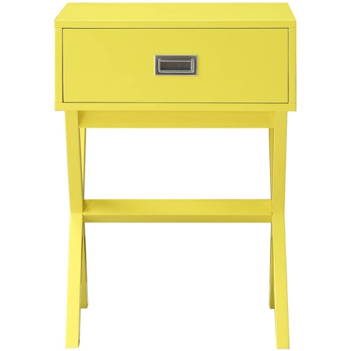 Pemberly Row One-Drawer End Table in Yellow Wood