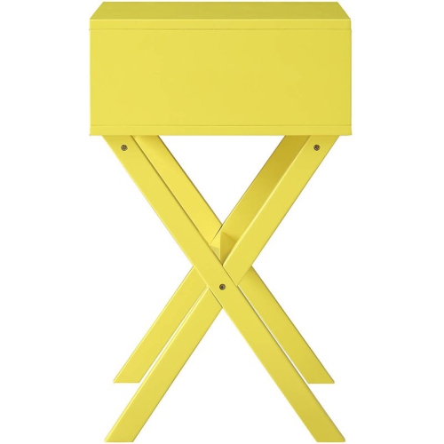 Pemberly Row One-Drawer End Table in Yellow Wood