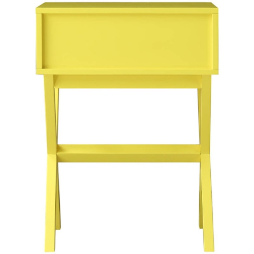 Pemberly Row One-Drawer End Table in Yellow Wood