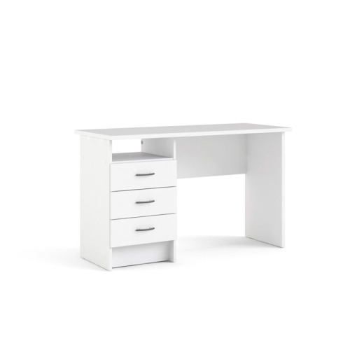 Tvilum Whitman Contemporary 3 Drawer Writing Desk in White