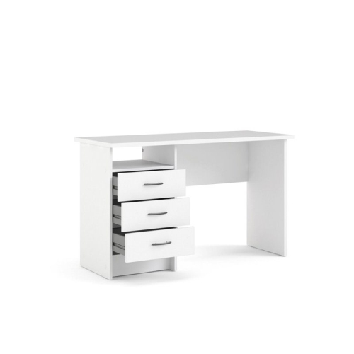 Tvilum Whitman Contemporary 3 Drawer Writing Desk in White