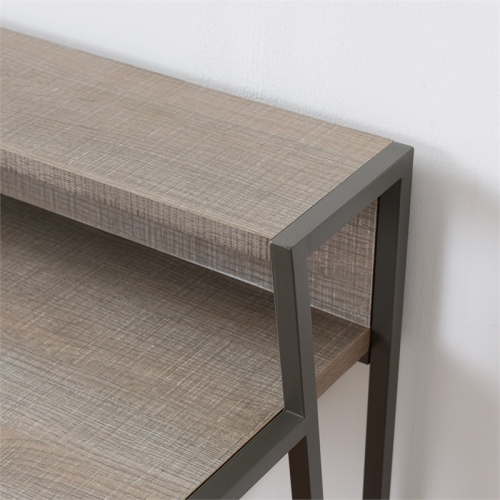 70010-ROGM Fletcher, bureau de 44 long. X 23.75 larg., chêne roughsont/bronze industriel