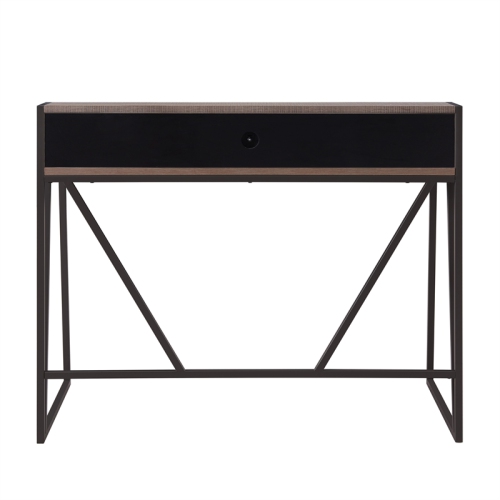 70010-ROGM Fletcher, bureau de 44 long. X 23.75 larg., chêne roughsont/bronze industriel