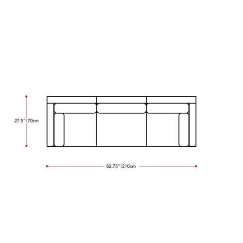 CorLiving Patio Sectional Set 3pc - Black with Gray Fabric Cushions