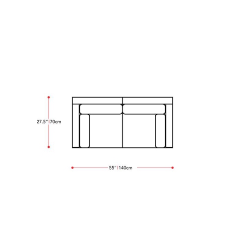 CorLiving Patio Sectional Set 2pc - Grey with Blue Fabric Cushions