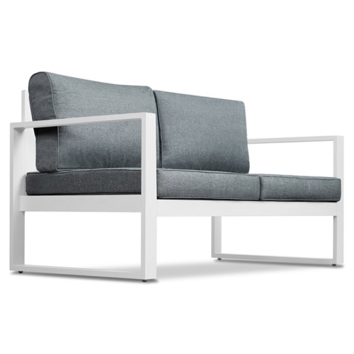 Real Flame Baltic Aluminum Patio Loveseat in White