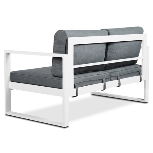 Real Flame Baltic Aluminum Patio Loveseat in White