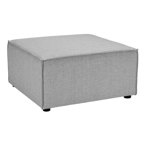 MODWAY  Saybrook Upholstered Fabric Outdoor Patio Sofa Ottoman In In Gray