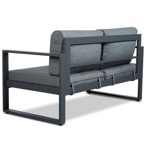 Real Flame Baltic Aluminum Patio Loveseat in Gray