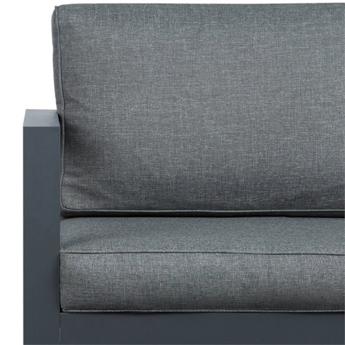 Real Flame Baltic Aluminum Patio Loveseat in Gray