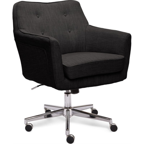 SCRANTON & CO  Contemporary Home Office Chair Charm In Charcoal