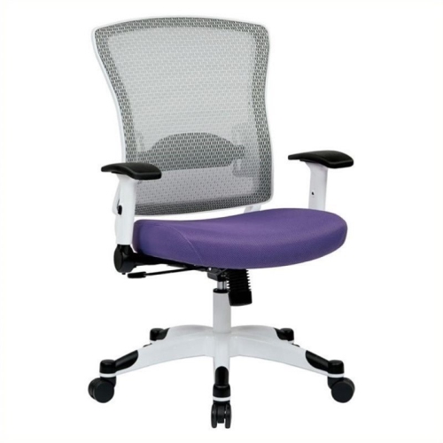 SCRANTON & CO  White Frame Managers Office Chair In Purple