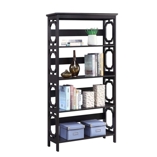 Convenience Concepts Omega Five-Tier Bookcase in Espresso Wood Finish