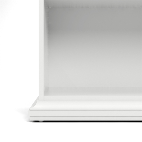 Pemberly Row Modern Contemporary Wood 5 Shelf Bookcase in White Finish