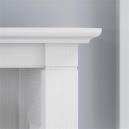 Bush Furniture Key West 5 Shelf Bookcase in Pure White Oak