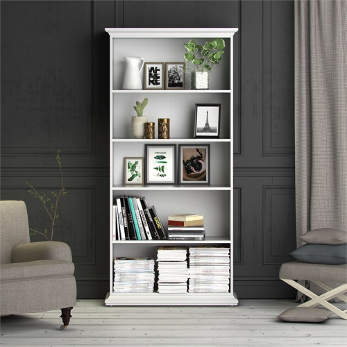 Tvilum Sonoma 5 Shelf Bookcase in White