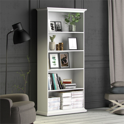 Tvilum Sonoma 5 Shelf Bookcase in White