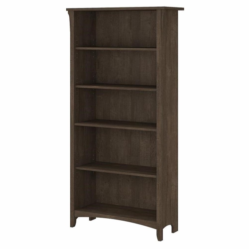 Salinas Tall 5 Shelf Bookcase in Ash Brown - Engineered Wood