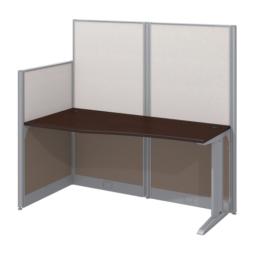 Scranton & Co Furniture 65W x 33D Cubicle Workstation in Cherry