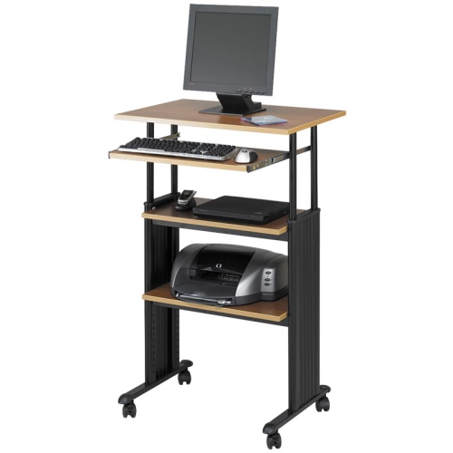 SCRANTON & CO  Standing Height Adjustable Workstation In Medium Oak