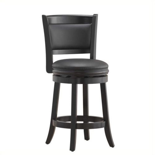 BOWERY HILL  24" Swivel Counter Stool In In Black