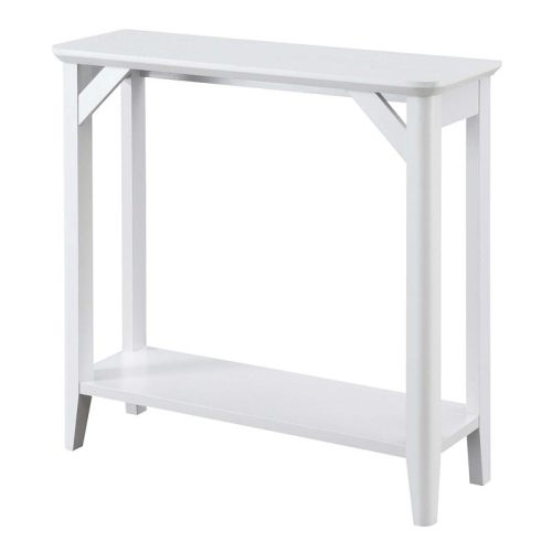 CONVENIENCE CONCEPTS  Winston Hall Table With Shelf In White Wood Finish