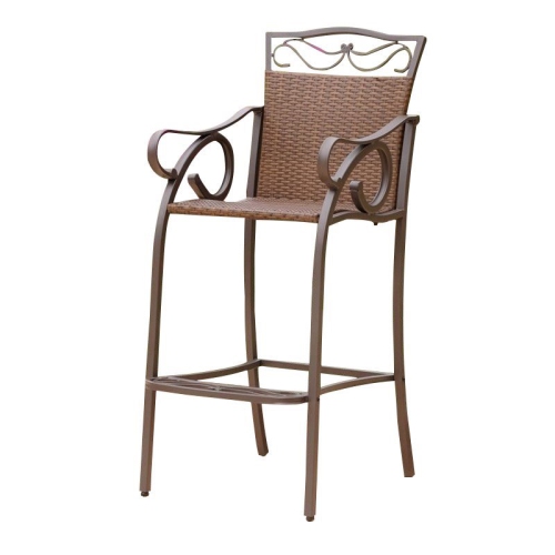 PEMBERLY ROW  Patio Bar Stool In (Set Of 2) In Brown