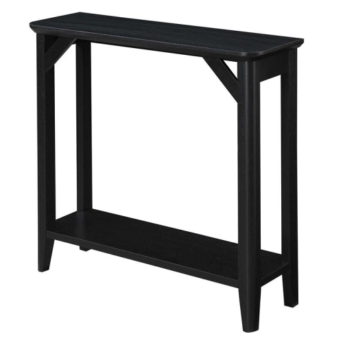 CONVENIENCE CONCEPTS  Winston Hall Table With Shelf In Black Wood Finish