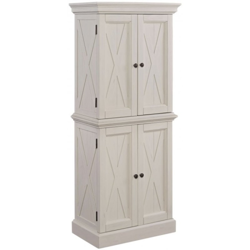 Homestyles Seaside Lodge Wood Pantry in Off White