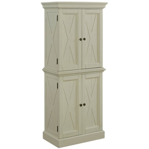 Homestyles Seaside Lodge Wood Pantry in Off White