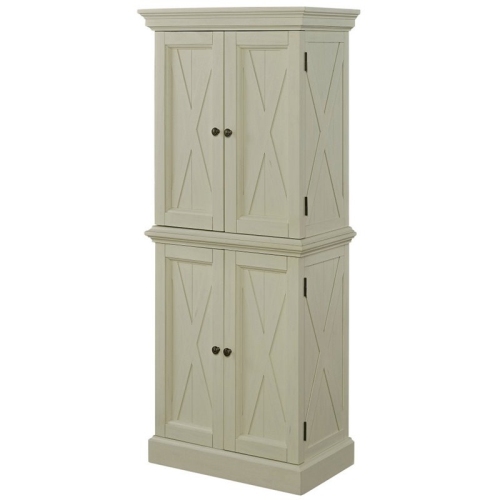 Homestyles Seaside Lodge Wood Pantry in Off White