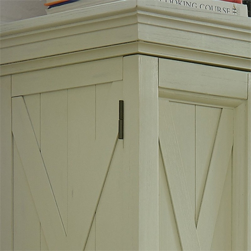 Homestyles Seaside Lodge Wood Pantry in Off White