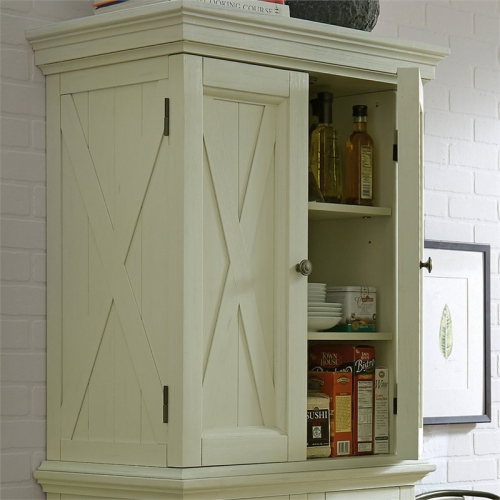 Homestyles Seaside Lodge Wood Pantry in Off White