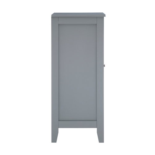 Linon Betty Small Wood and Glass Cabinet in Gray